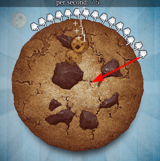 Click the big cookie to start baking